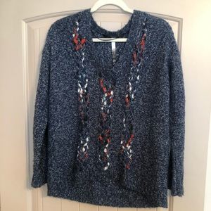 Looks great! Oversized crop Kensie knit sweater!